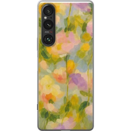 Yhteensopiva Puhelinkuori Sony Xperia 1 VI Pehmeät kesäkukat unelmallisessa pastelliharmooniassa