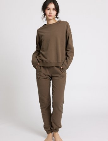 Rethinkit Studios Ibina Easy Sweatpants Brushed - Brown - S