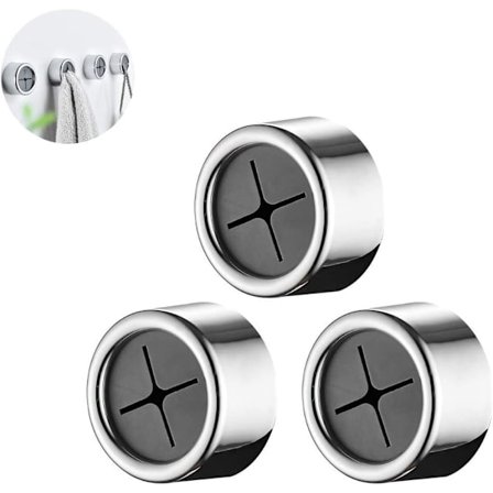 Selvklebende håndkleholder, 3 stk håndklekroker, rund håndkleklemme, kjøkkenhåndkleholder for bad, kjøkken og husholdning