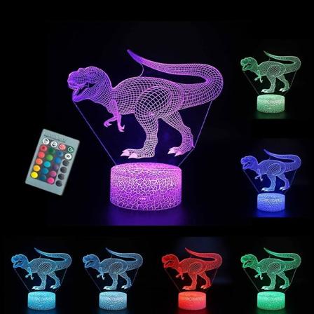 3D Natlys Gave Børn Illusion Lampe 16 Farver Skiftende