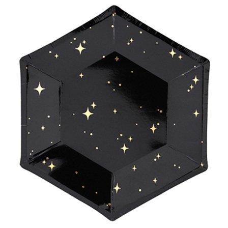 Let's Celebrate Papdesserttallerkener Sorte 6-pak