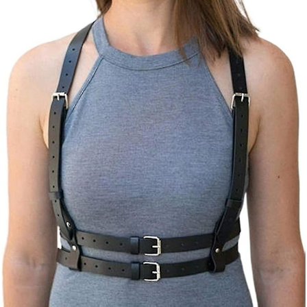 Punk Midjeharnessbälte, Modekroppskedja, Svart Goth Rave Justerbar Kroppsjuveler - Sbkjv