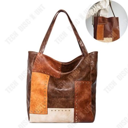 Samtaske - TD - Retro stil - PU - Nitar - Stort kapacitet - Axel