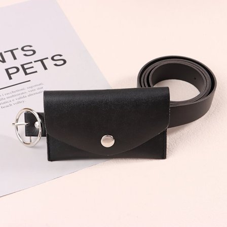 100 cm taljebælte Justerbar taljepakke Metalspænde tegnebog tlf