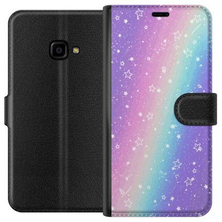 Kompatibel Tegnebogsetui til Samsung Galaxy Xcover 4 Rainbow-farvet pastelbaggrund med hvide stjerner og glitrende prikker i blød overgang
