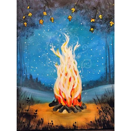 Liekki Timanttimaalaus Sarjat Aikuisille Lapsille Aloittelijoille DIY Täysi Pyöreä Pora Timantti Taide Maalaus Sarjat Koti Dekor (11.8 x 15.8 tuumaa)