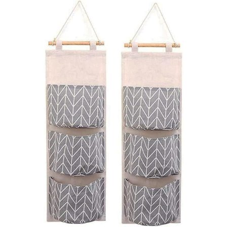 Oviin kiinnitettävä kaappijärjestäjä, 2 pakkausta vedenpitäviä seinälle ripustettavia säilytyspusseja, joissa on 3 taskua keittiöön, makuuhuoneeseen 