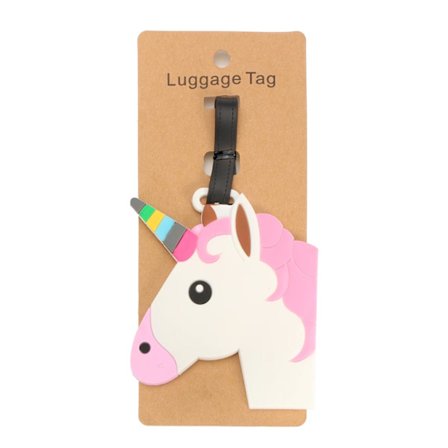 Adres Rod Unicer Bagage Letter Adresse Tag for kuffert Unicorn