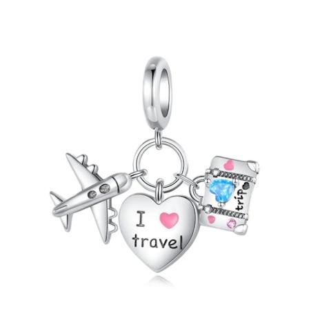 925 Sterling Sølv Rosa Sommerfugl Buket Parfume Vedhæng Fit Original Pandora Armbånd Charm Perle Halskæde Diy Fe Fe Fe Fes Smykker SMC3123