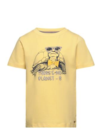 T-Shirt Ss T-shirts Short-sleeved Gul Minymo*Betinget Tilbud