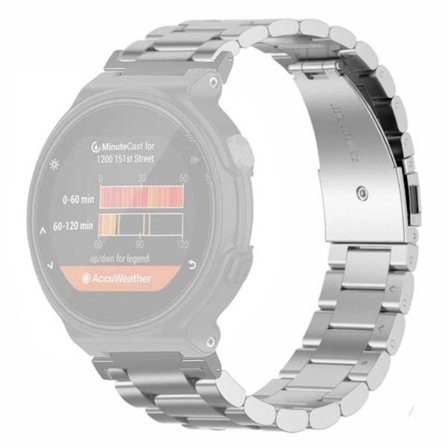 Garmin Forerunner 220/230/235/735X/620/630 Metal Watch Strap - Silver