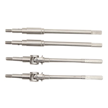 Rostfritt stål RC Car Axle Shaft Fram Bakaxel Drivaxel CVD Set för FMS 1/10 Explorer Mashigan för Atlas Dachi RC Cars