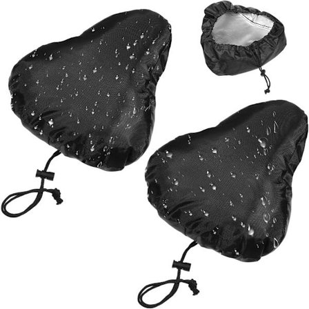 Todelt vanntett sykkelsetetrekksett - regn- og støvtett trekk, sykkelsetetrekk - svart, grå