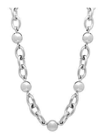Bud to rose | Globe Chunky Chain Necklace Silver | ONE SIZE