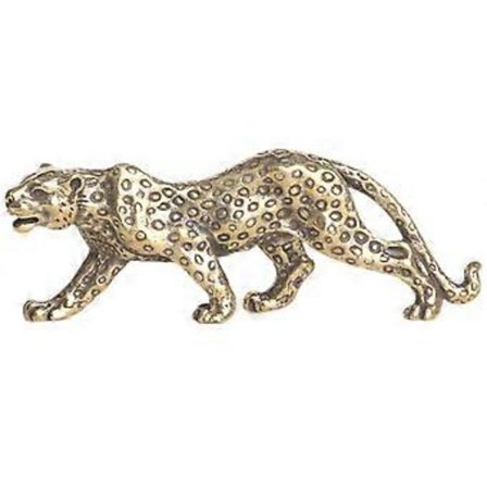 Retro Messinkinen Leopardi Patsas Koti Työpöydän Paperipaino Pieni Messinki Eläin Figuriini