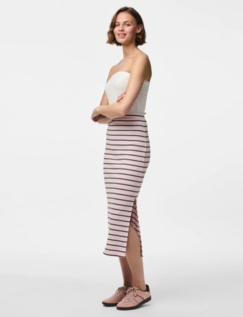 Pieces Pcjayjay Hw Slit Skirt D2D - Pink - M