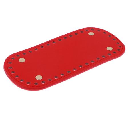 1Pc Oval Langbunn For Strikket Veske PU Skinnveske Håndlaget Bo Red