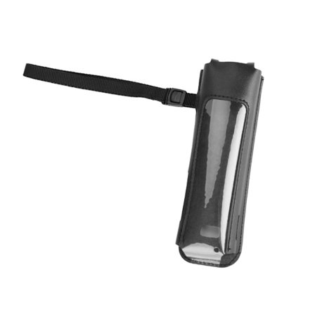 TV:n kaukosäätimen suojakotelo koukku- ja silmukkakiinnitysjärjestelmällä, helppo pääsy porttiin