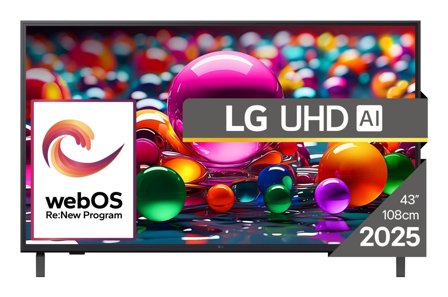 LG 43UA74003LB 4K UHD AI Smart TV Monitor 109,2 cm (43")