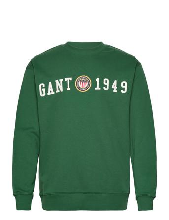 Crest Cneck Sweat-shirt Genser Grønn GANT*Betinget Tilbud