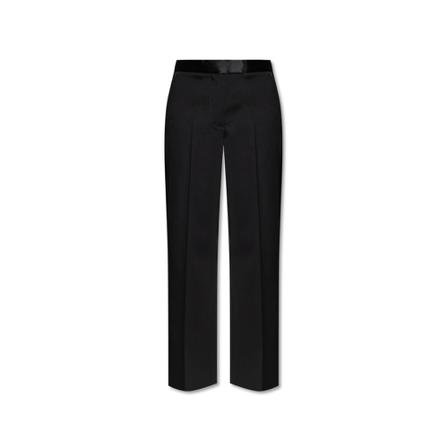 Proenza Schouler, Wool pleat-front trousers Zwart, Dames, Maat:XS,wol