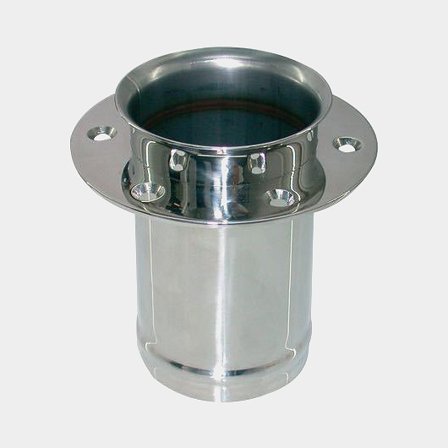 1852-Marine 89mm RF avgasgenomföring rak i elpolerat rostfritt stål för båt, hållbar och korrosionsbeständig design