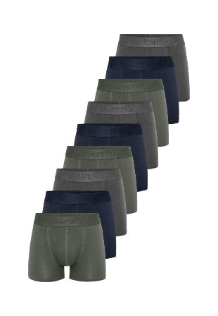 Resteröds Bambu, Boxer "gunnar", 9-pack, Svart Kalsonger Herr Flerfärgad XL