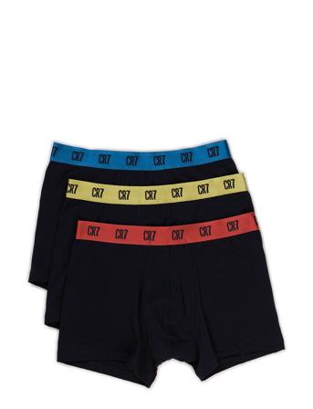 Cr7 Basic, Trunk, 3-Pack Boxershorts Blå CR7