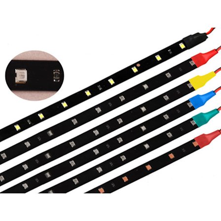 Led slinga 2st 30cm blå med 15st chip 3528SMD ledstripe styling