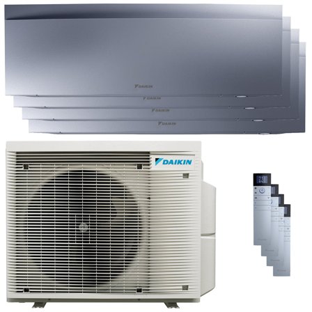 Condizionatore Daikin Emura 3 quadri split 7000+7000+7000+7000 BTU inverter A+ wifi unità esterna 6.8 kW Silver