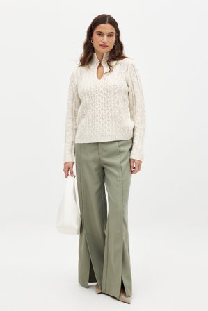 Annabel Rosendahl x NA-KD Pantalon de costume taille haute - Pantalons à taille haut - Vert - EU 32