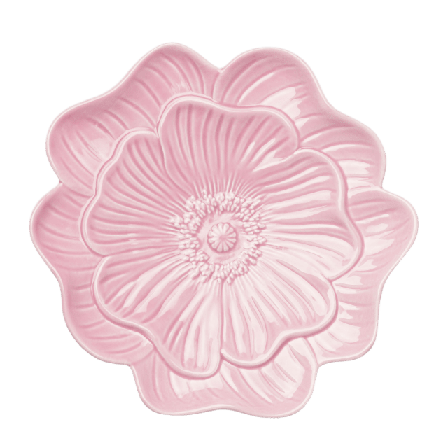 Åhléns Home Assiett i porslin VALLMO 22 cm Tallrikar & skålar Rosa ONESIZE