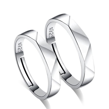 925 Sterling Silver Justerbar Parring med Zirkonia