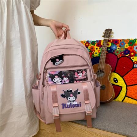 San rio Kuromi Ryggsekk jentemote Skolevesker med stor kapasitet Pink