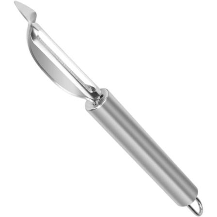 Rustfritt stål skreller med svingbar dobbelblad, Premium frukt- og grønnsaksskreller med ergonomisk håndtak