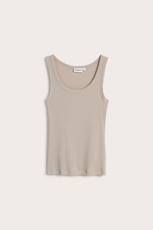 Kappahl | Ribbestrikket singlet | Beige