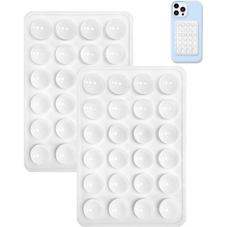 24 Silikone Sugekop Telefoncover Sugekop Telefonholder Selvklæbende Telefon Sugekop Måtte til Spejl Badeværelse Hjem Køkken[COPL]