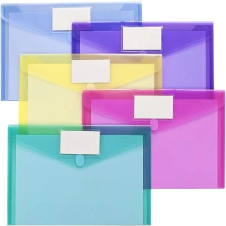 10-pak plastkuverter polykuverter, gennemsigtig dokumentmappe
