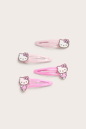 Kappahl | 4-pk. Hello Kitty-hårspenner Lyserosa ONE SIZE | Lyserosa