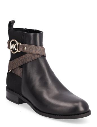 Rory Flat Bootie Shoes Boots Ankle Boots Ankle Boot - Flat Svart Michael Kors