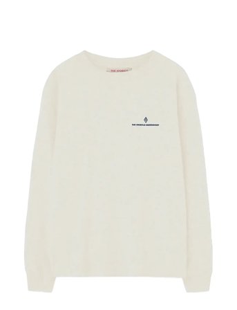 THE ANIMALS OBSERVATORY Raw White Aries Lonf Sleeve T-Shirt - Cream - 4 Y