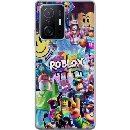 Kompatibelt Mobilskal till Xiaomi Xiaomi 11T Stor färgglad Roblox-värld med många karaktärer, energifylld gaming-illustration perfekt för barnrum