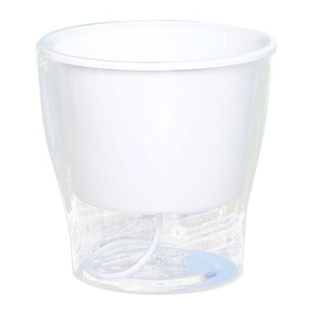 Självupptagande blomkruka i harts utan jord, transparent blomkruka, grön dillkruka