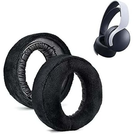 PS5 Öronkuddar Öronmuffar för PS5 Pulse 3D Trådlöst Headset, Svart Tyg & Minneskum Ersättningskuddar Koppar Öronmuffar Reservöverdrag db