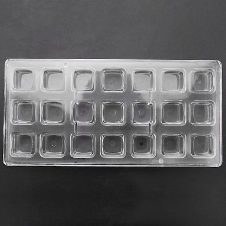 2X 3D sjokolademformer Hjemmelaget Kvadratisk Sjokolade DIY Bakeverktøy Polykarbonat Sjokolademformer