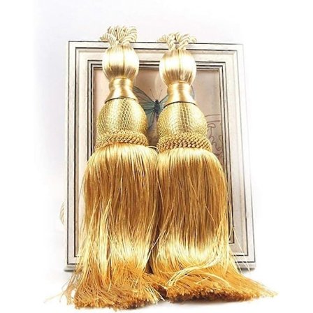1 Pari Tassel-Verhotarrat Koti Sisustus Verho Pallo Tassel Naru Solki (Kulta) (FMY)