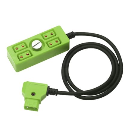 Dtap Power Splitter D-tap hane till 4 portar hona D-Tap Hub Adapter med 1/4 skruv utökar power till fyra enheter