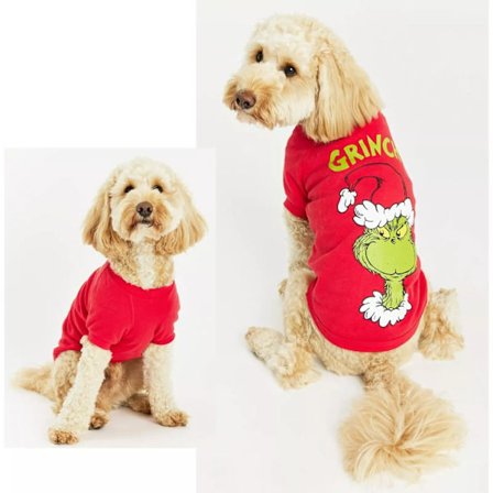 Julehundetrøje til kæledyr - Grinch Hundepige Outfit Jumper Trøje Gave XS-XL