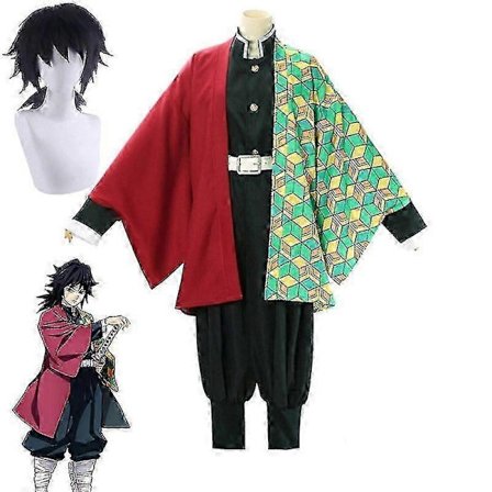 Anime Demon Slayer Kimetsu No Yaiba Kimono Uniform tomioka Giyuu Cosplay Puku Halloween-asut miehille - Täydellinen