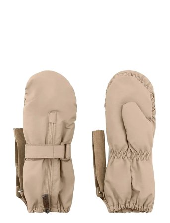 MINI A TURE Matcesar Fleece Lined Mittens - Beige - 6-12M